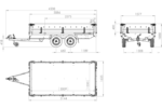 Anhänger mit 2 Achsen 304×153 UNITRAILER SOLID 300/2, zul. Gesamtgewicht 750 kg – Bild 2